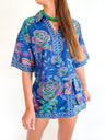 Midnight Bloom Collared Top