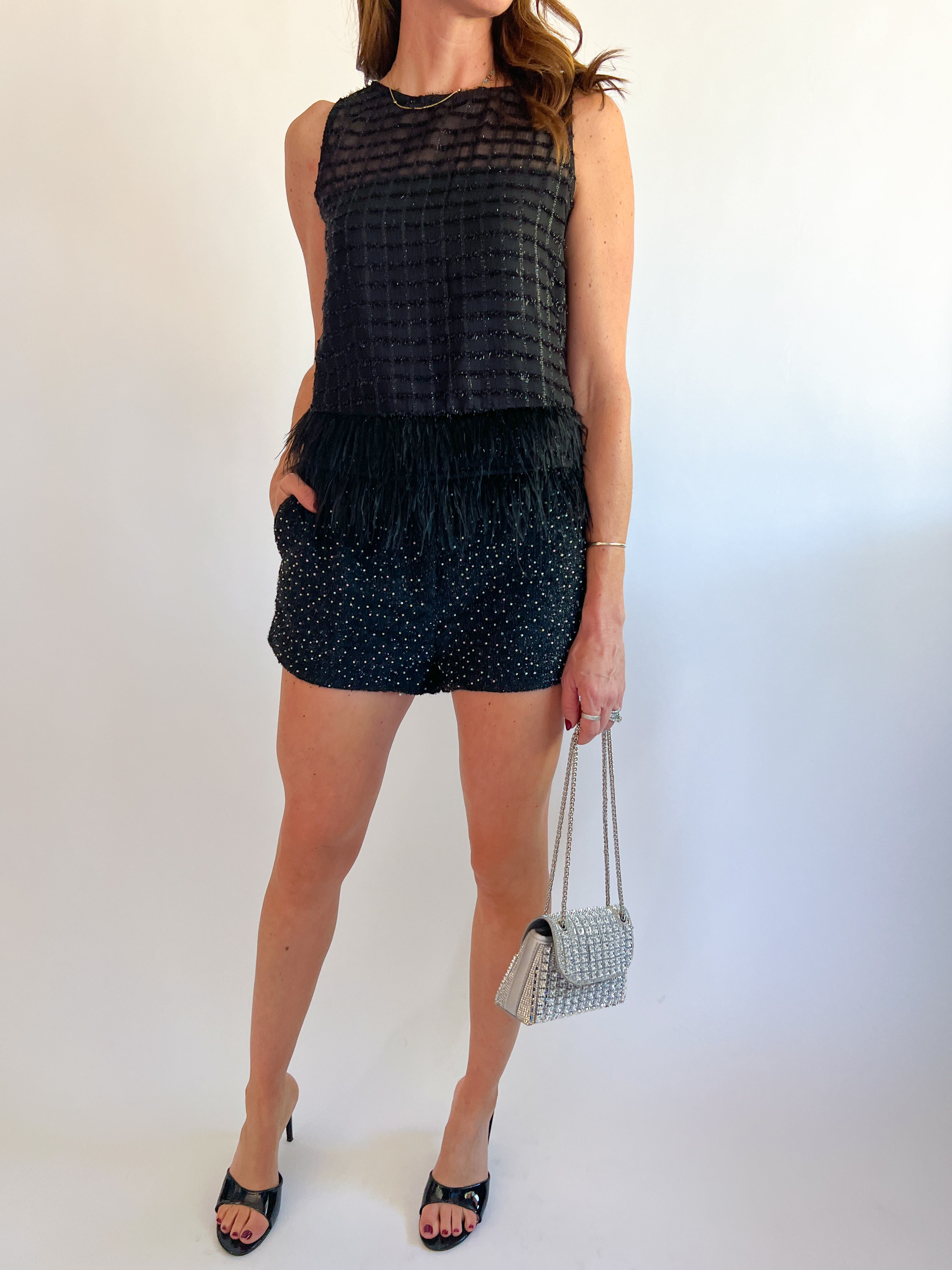 Etheos Feather Sleeveless Top – Swoon Boutique New Orleans