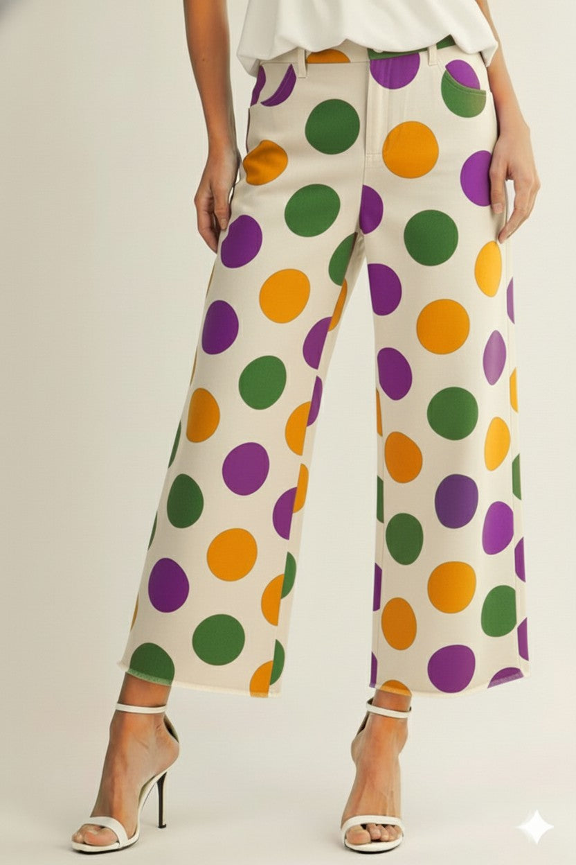Mardi Gras Polka Dot Pants