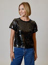 Isabella Sequin Short Sleeve Top