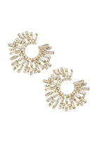 18k gold-plated crystal stardust open circle earrings
