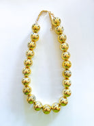 Gold beaded necklace