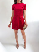 Abigail Red Velvet Dress - Swoon Boutique New Orleans