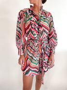 Abstract Print Mini Dress - Swoon Boutique New Orleans