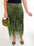 After Dark Fringe Maxi Skirt - Swoon Boutique New Orleans