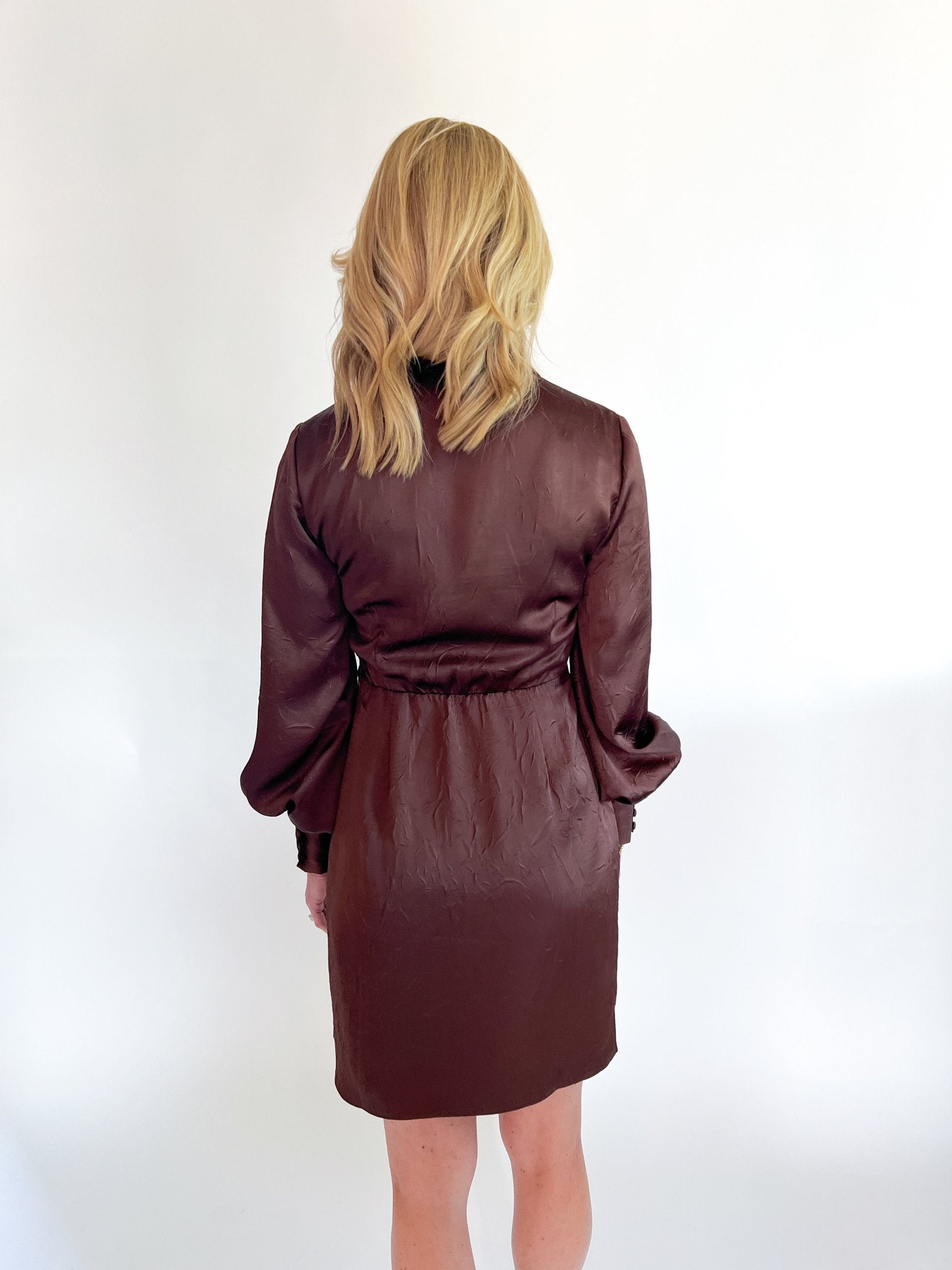 Ailani Satin Wrap Mini Dress - Swoon Boutique New Orleans
