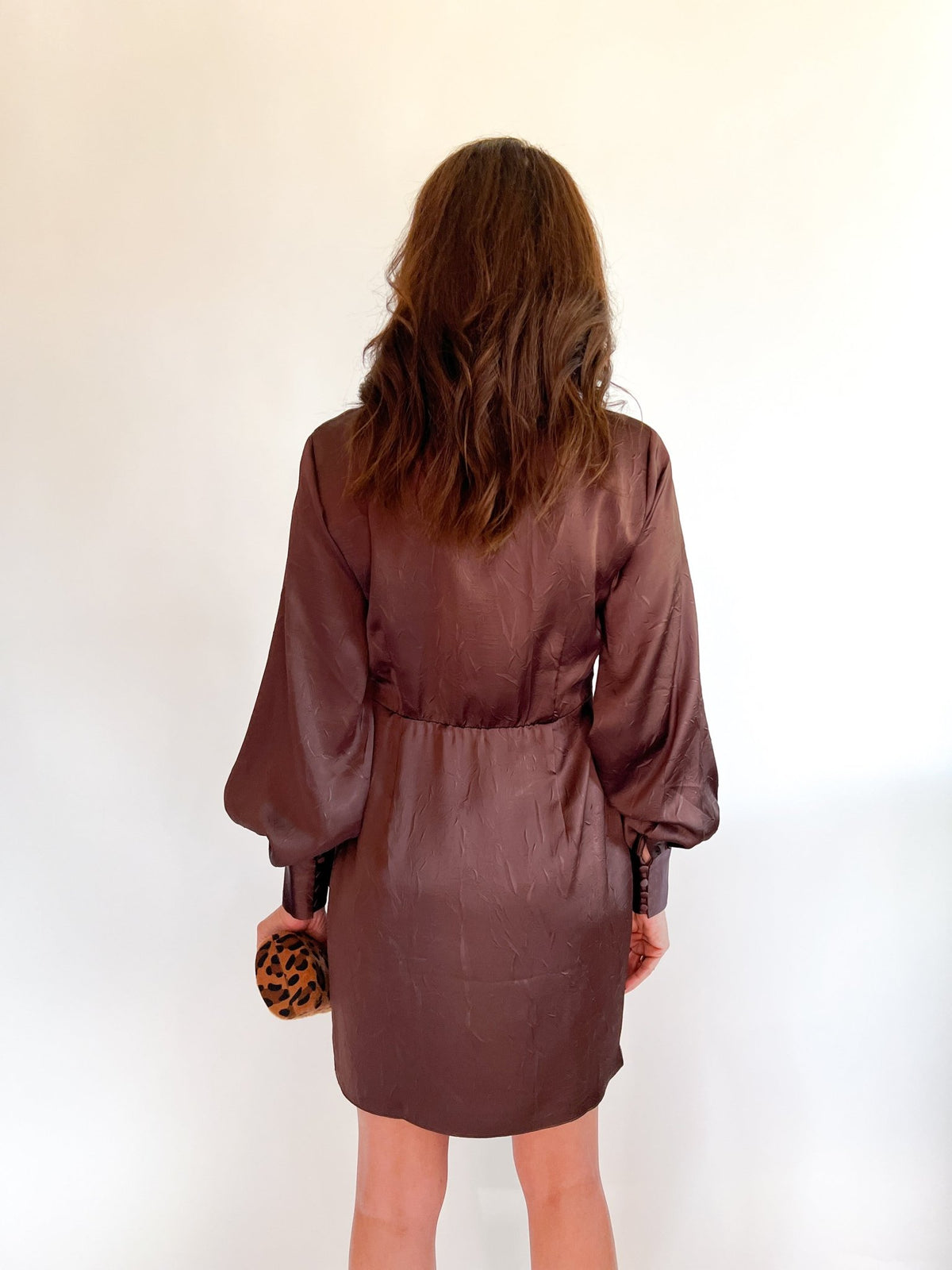 Ailani Satin Wrap Mini Dress - Swoon Boutique New Orleans