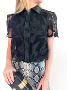Aileen Lace Shirt Top - Swoon Boutique New Orleans