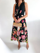 Aliyah Twisted Halter Maxi Dress - Swoon Boutique New Orleans