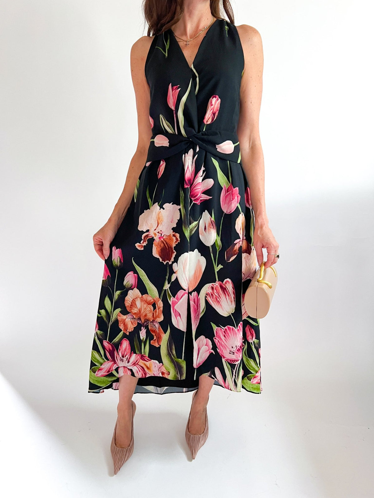 Aliyah Twisted Halter Maxi Dress - Swoon Boutique New Orleans