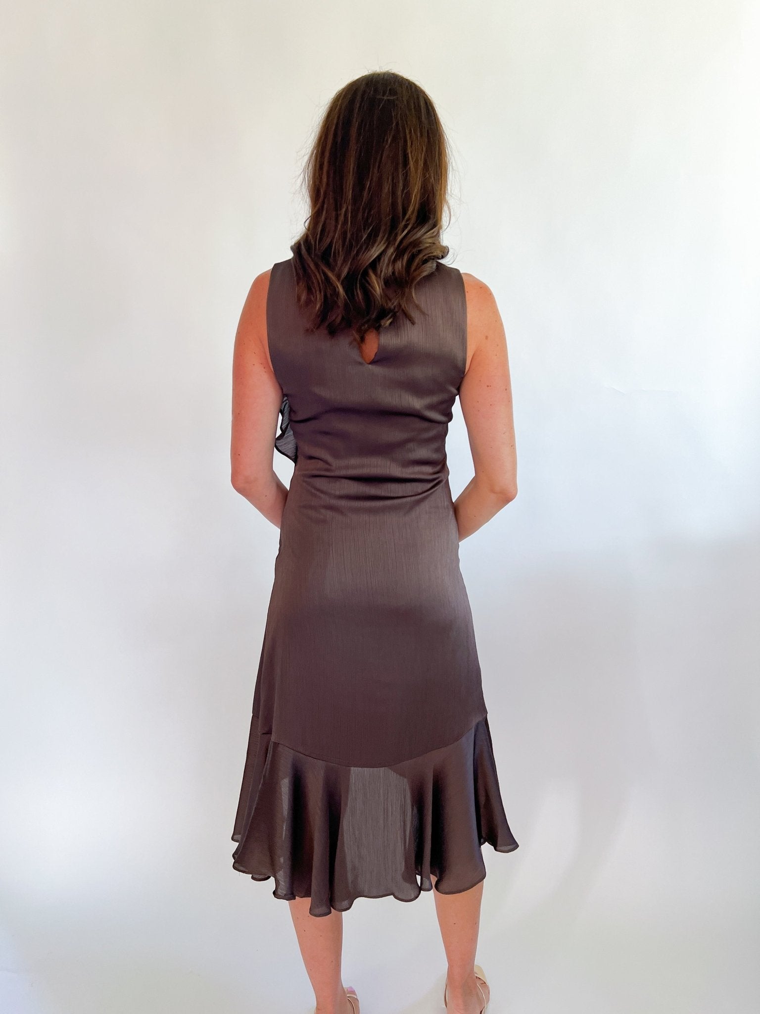 Amara Ruffled Midi Dress - Swoon Boutique New Orleans