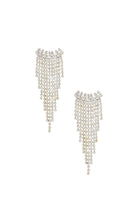Gold-plated crystal fringe drop earrings