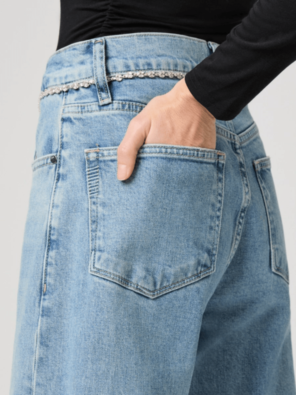 Arellia Cosmic Embellished Ankle Denim - Swoon Boutique New Orleans