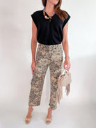 Ashton High Rise Floral Barrel Pant - Swoon Boutique New Orleans