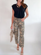Ashton High Rise Floral Barrel Pant - Swoon Boutique New Orleans