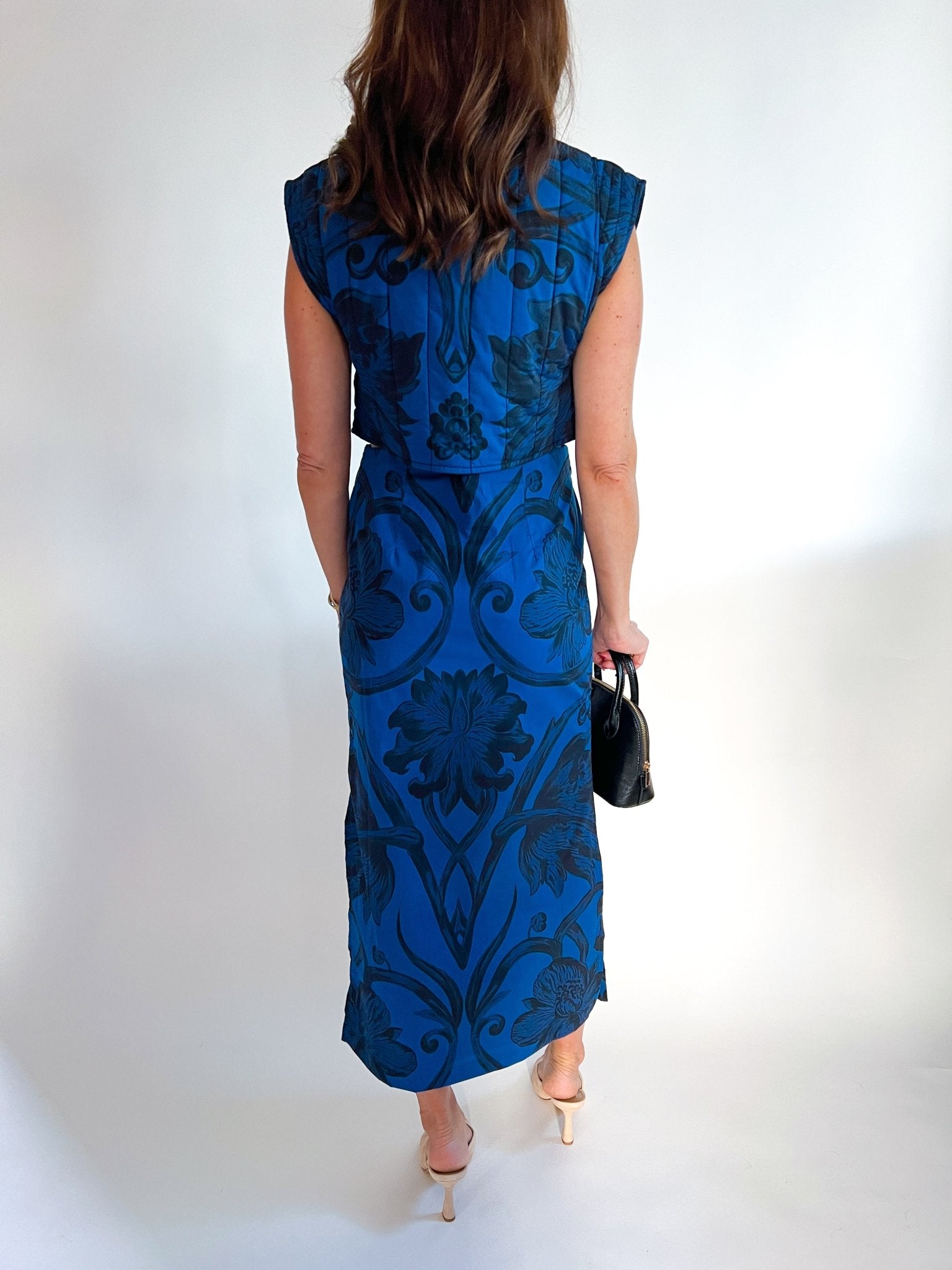 Aspen Floral Midi Skirt - Swoon Boutique New Orleans