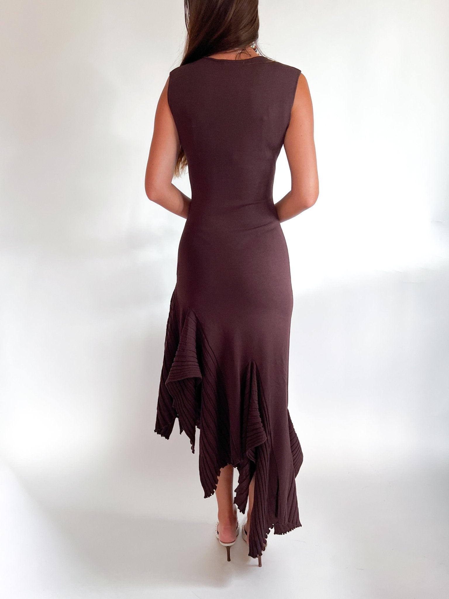 Asymmetric Knit Midi Dress - Swoon Boutique New Orleans