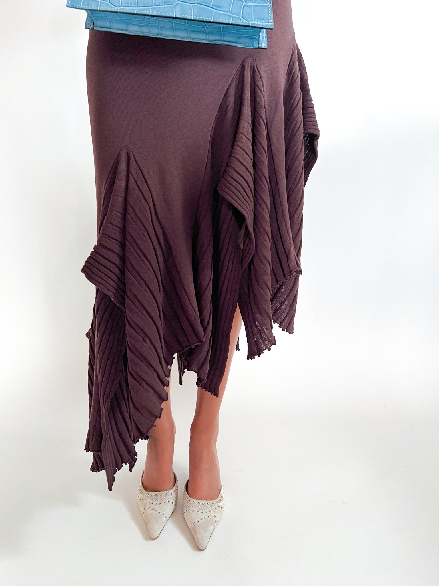 Asymmetric Knit Midi Dress - Swoon Boutique New Orleans