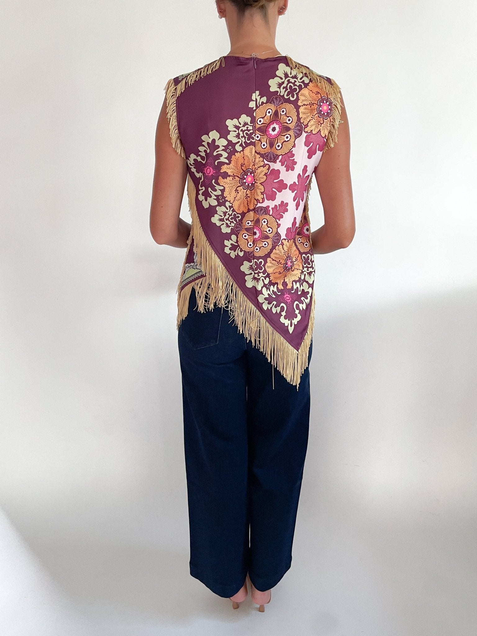 Asymmetrical Fringe Cross Top - Swoon Boutique New Orleans