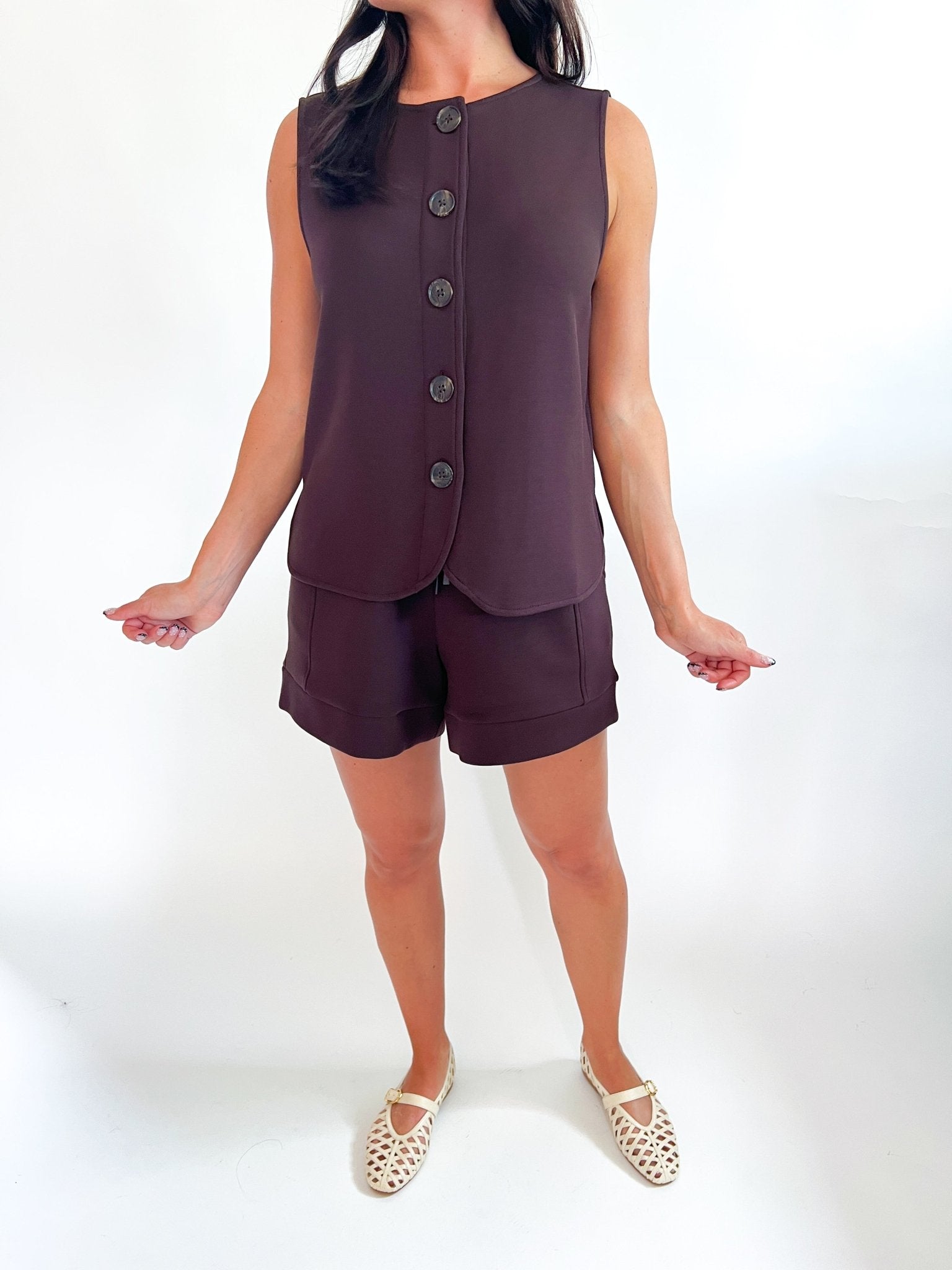Atrium Coffee Bean High Rise Short 4.5" - Swoon Boutique New Orleans