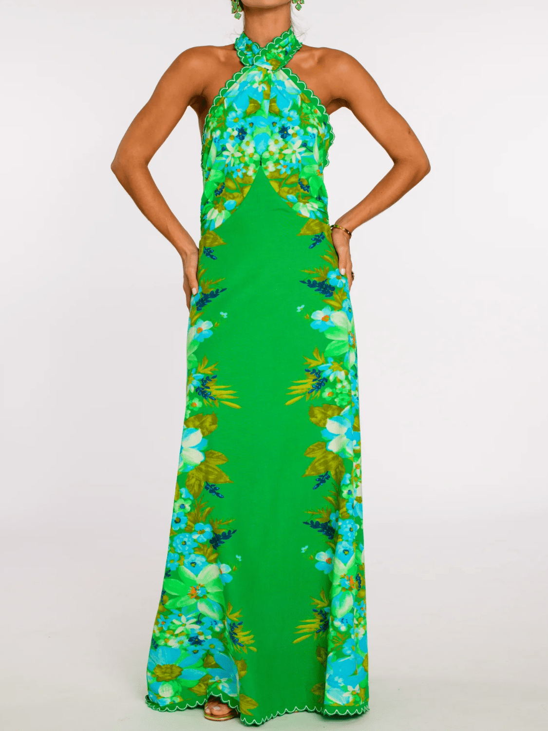 Aubrey Hula A-Line Halter Dress - Swoon Boutique New Orleans