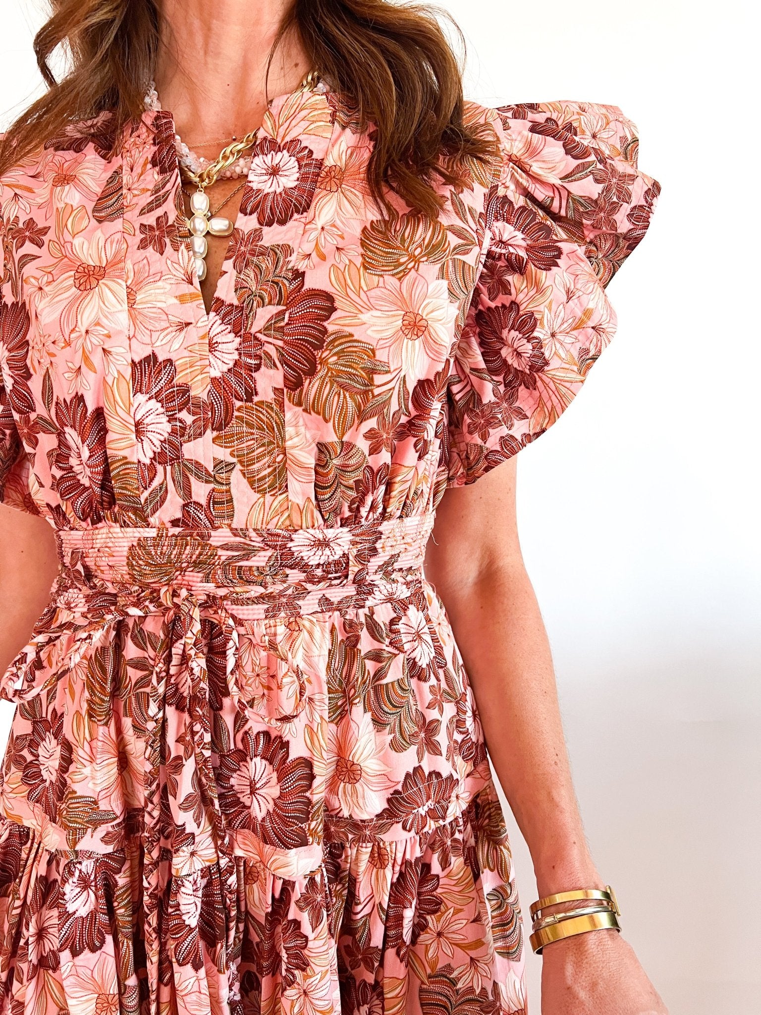 Autumn Garden A-Line Dress - Swoon Boutique New Orleans
