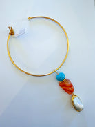 Bari Gold Carnelian Collar Necklace - Swoon Boutique New Orleans