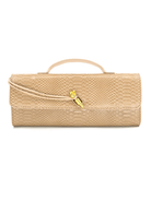 Beige Textured Clutch - Swoon Boutique New Orleans