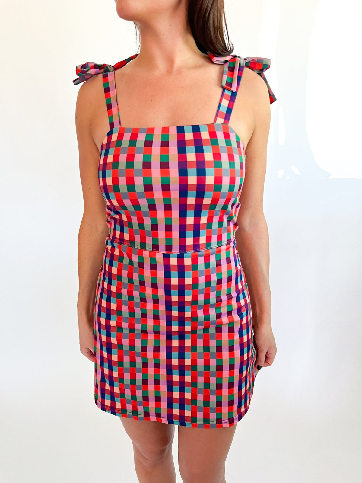 Berry Plaid Athletic Dress - Swoon Boutique New Orleans