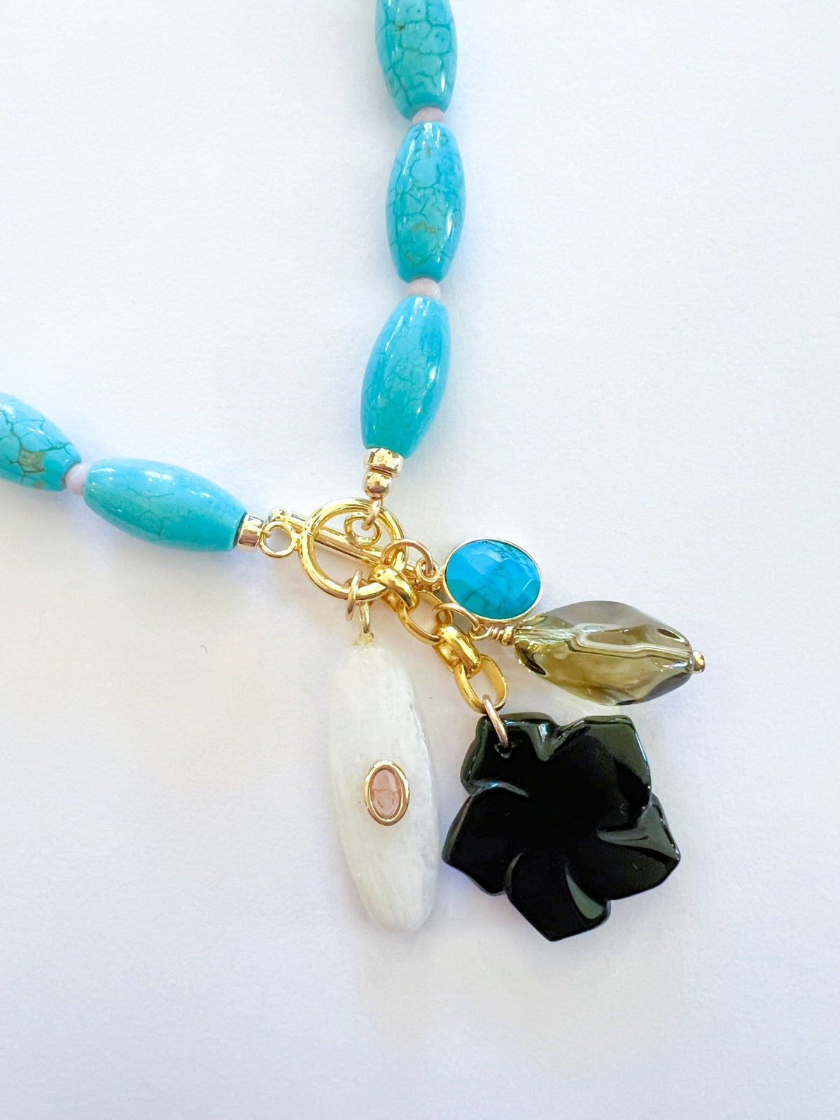 Bijoux Turquoise Drop Pendant Necklace - Swoon Boutique New Orleans