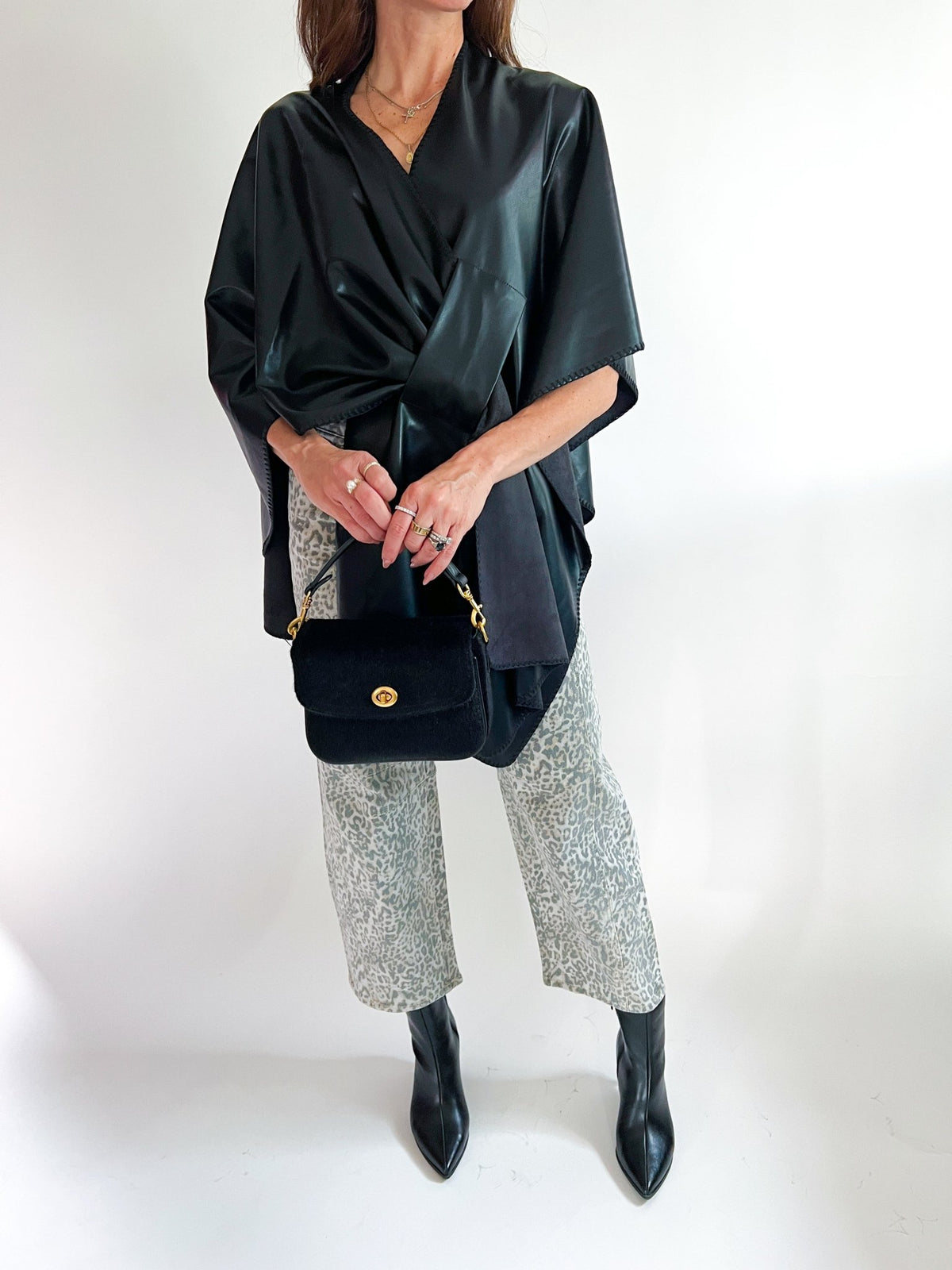 Black Vegan Leather Wrap - Swoon Boutique New Orleans