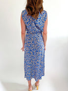 Blue Blossom Draped Midi Set - Swoon Boutique New Orleans