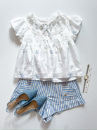 Blue Stripe Cypress Shorts - Swoon Boutique New Orleans