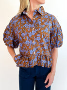 Bluebell Bloom Peplum Blouse - Swoon Boutique New Orleans