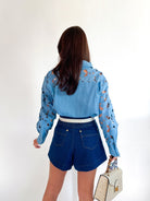 Bluebell Lace Button Front Top - Swoon Boutique New Orleans