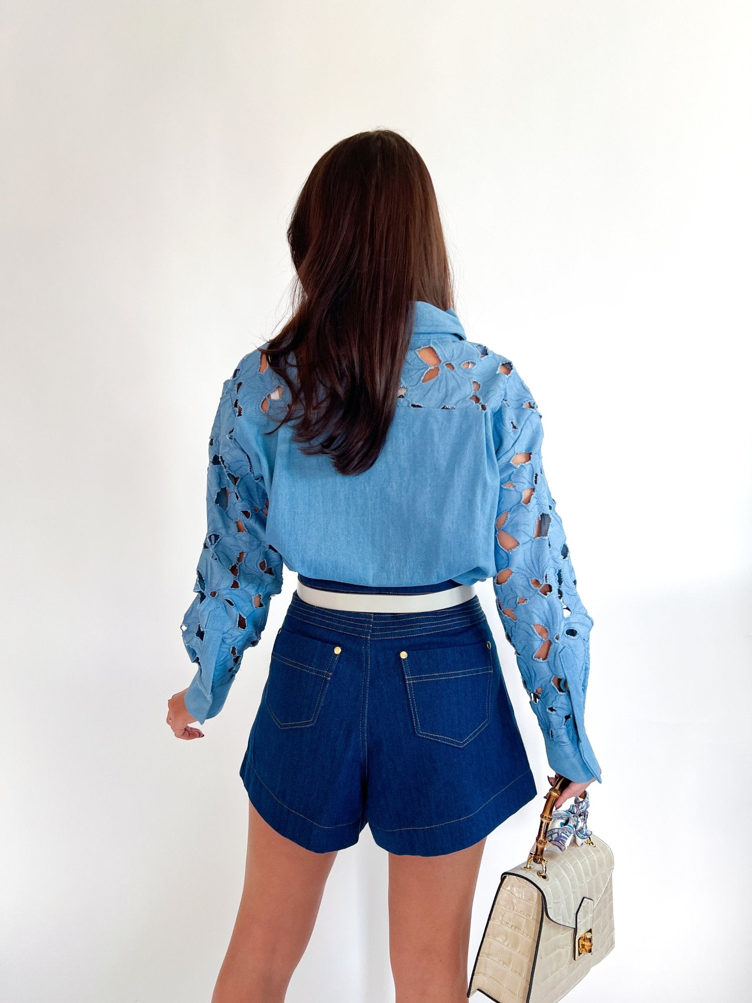 Bluebell Lace Button Front Top - Swoon Boutique New Orleans