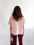 Blush Faux Fur Trim Cardigan - Swoon Boutique New Orleans