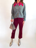 Brisana Velvet Bow Cardigan - Swoon Boutique New Orleans