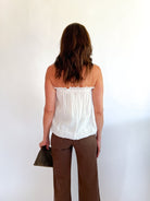 Bubble Hem Strapless Top - Swoon Boutique New Orleans