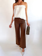 Bubble Hem Strapless Top - Swoon Boutique New Orleans