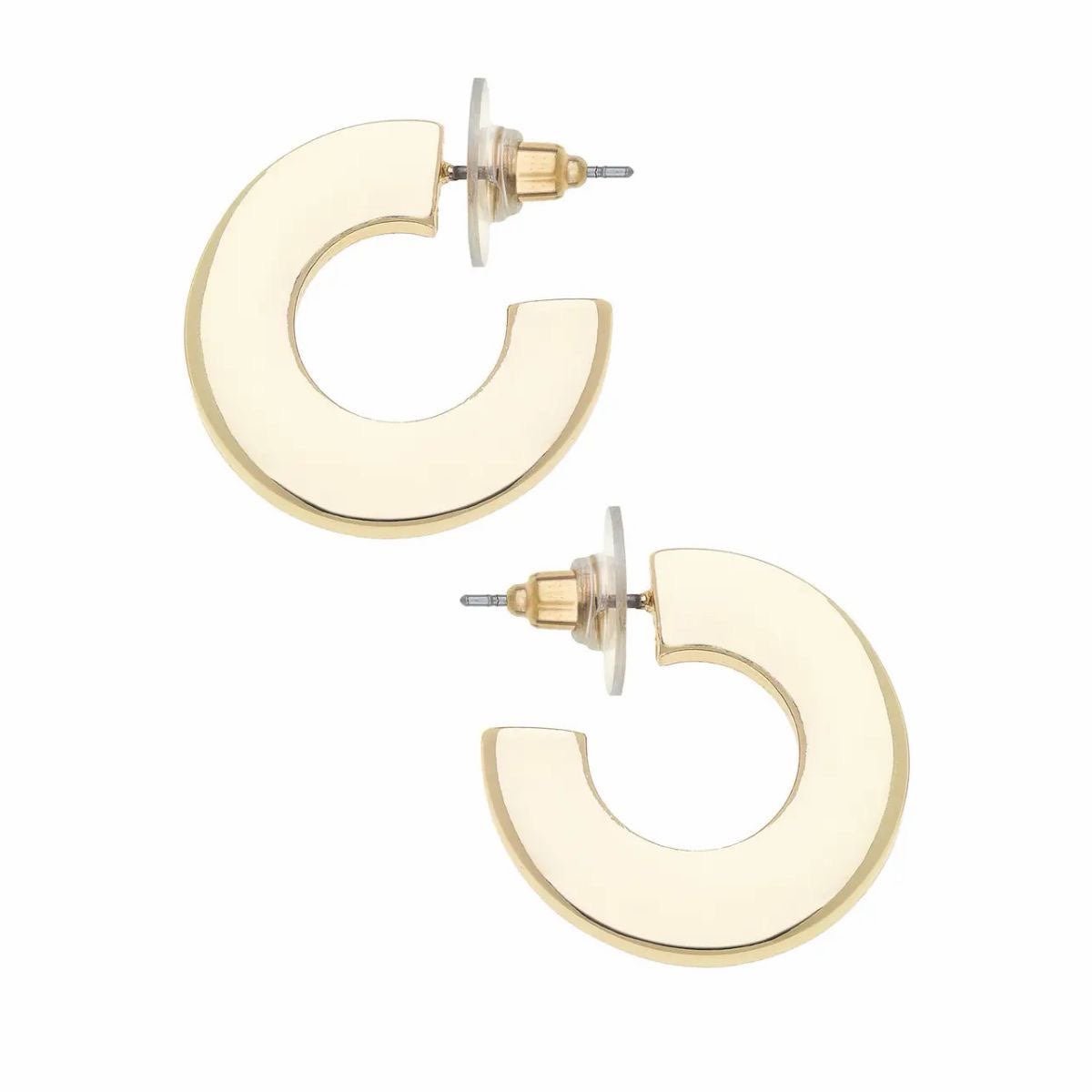 Cali Large Flat Hoop Earrings - Swoon Boutique New Orleans