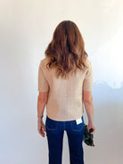 Camel Faux Fur Trim Cardigan - Swoon Boutique New Orleans