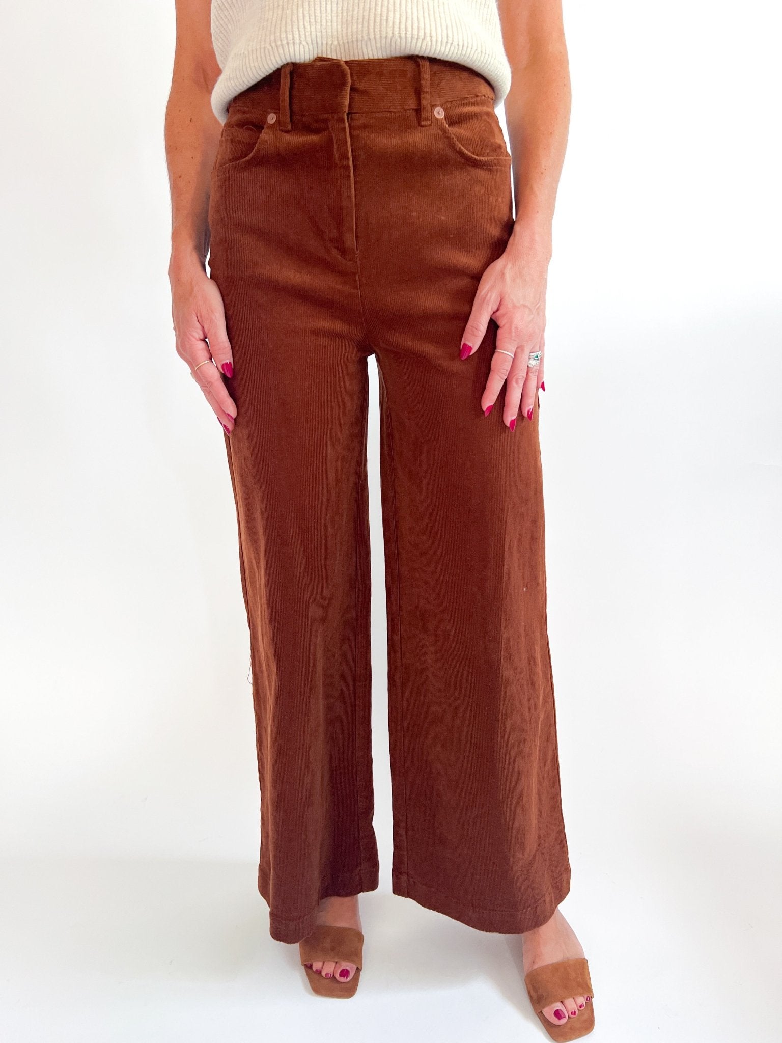 Casey Corduroy Wide Leg Pants - Swoon Boutique New Orleans