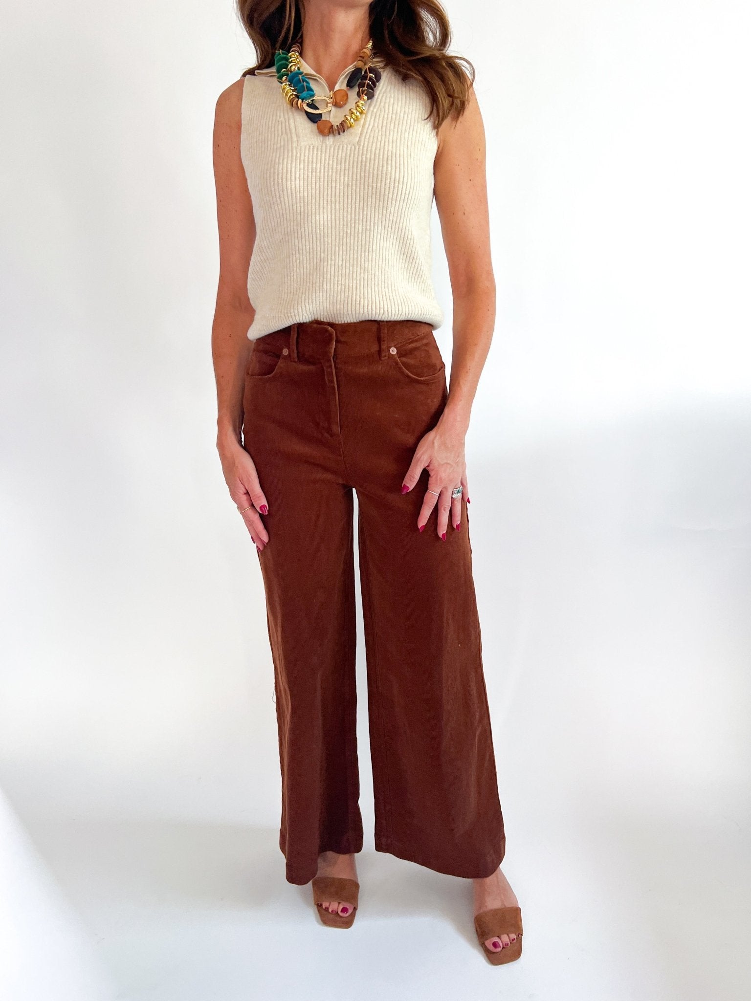 Casey Corduroy Wide Leg Pants - Swoon Boutique New Orleans