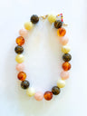 Multicolor beaded necklace, alternate view