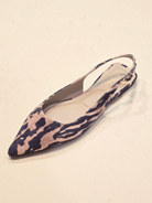 Animal print slingback flats with pointed toe