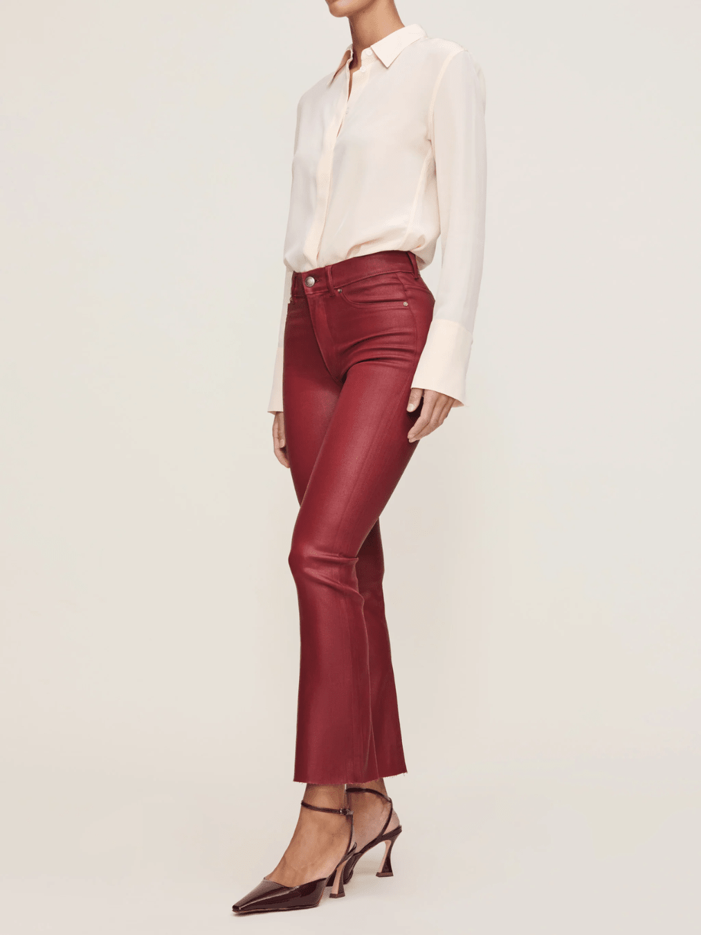Cherry Coated Bridget Cropped Jeans - Swoon Boutique New Orleans