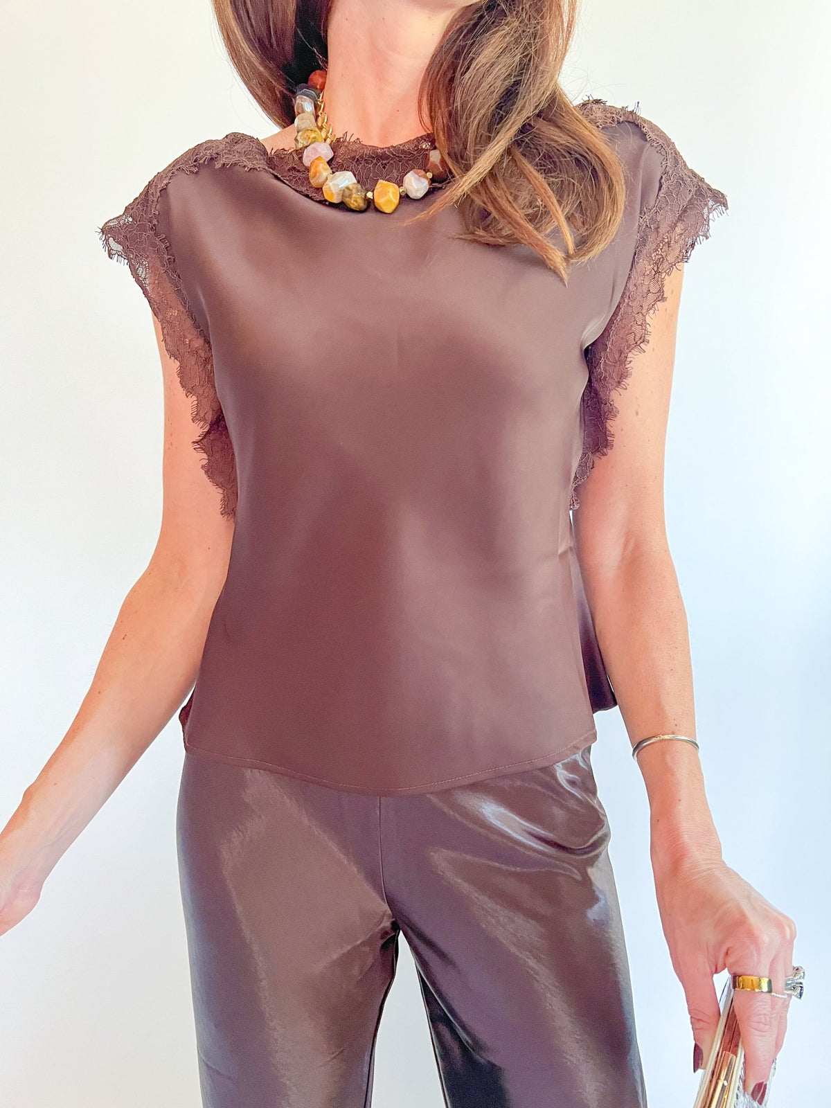 Chris Lace Trim Top - Swoon Boutique New Orleans
