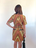 Cider Chevron Stripe Peplum Mini Dress - Swoon Boutique New Orleans