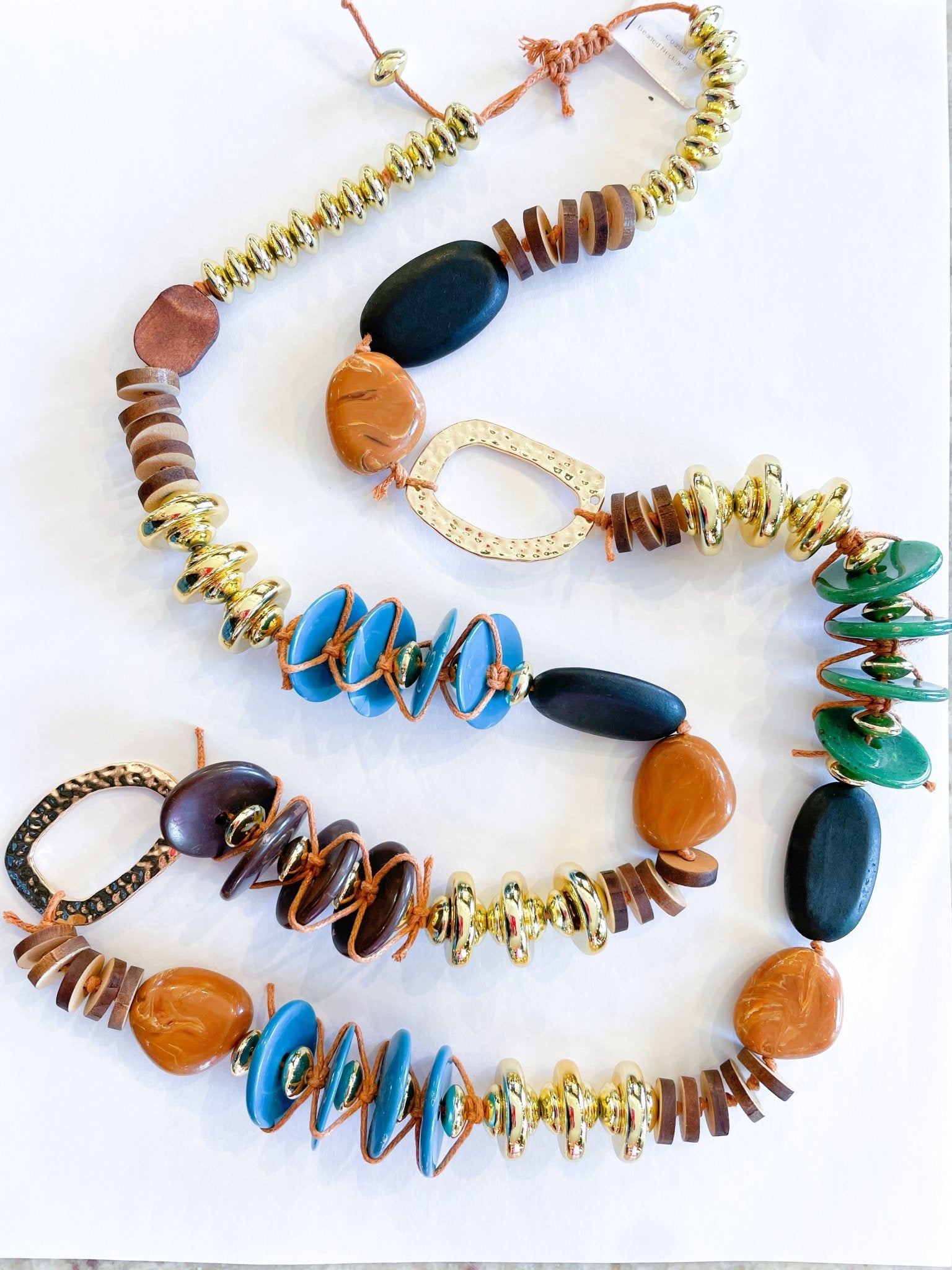 Coastal Boho Beaded Necklace - Swoon Boutique New Orleans